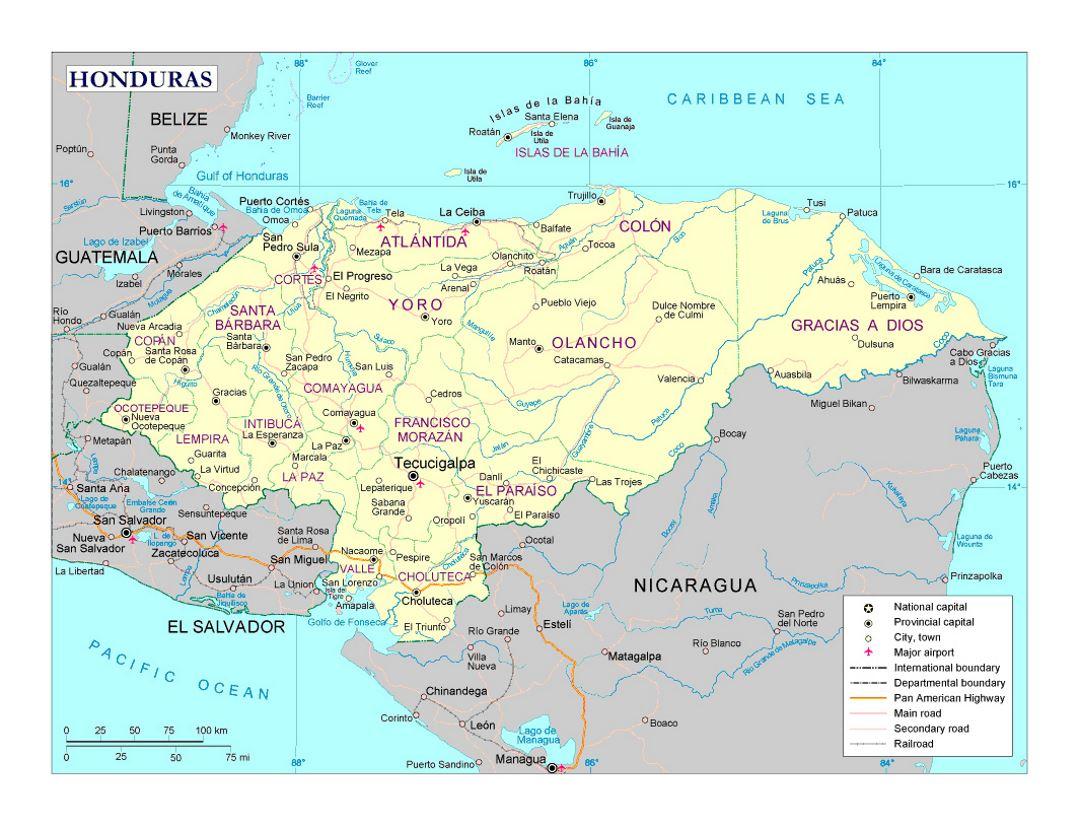 Mapa Politico De Honduras Para Que Sirve Y Cual Es Su Funcion Images