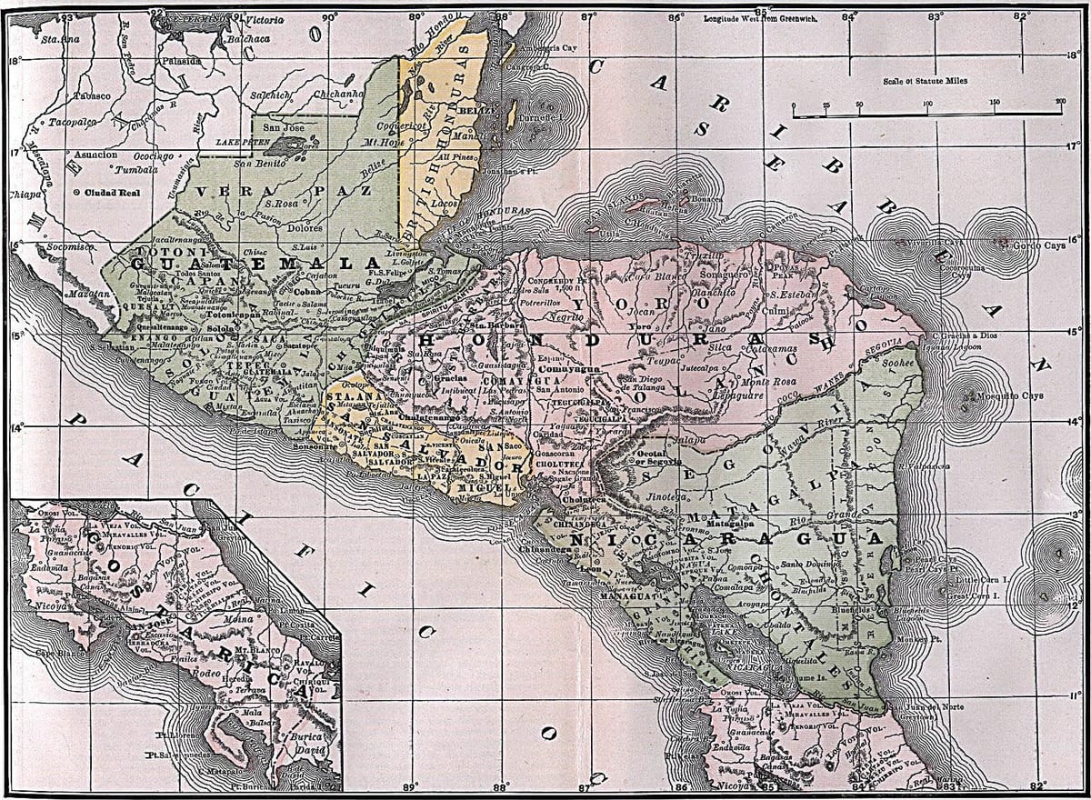 mapa británico de Honduras