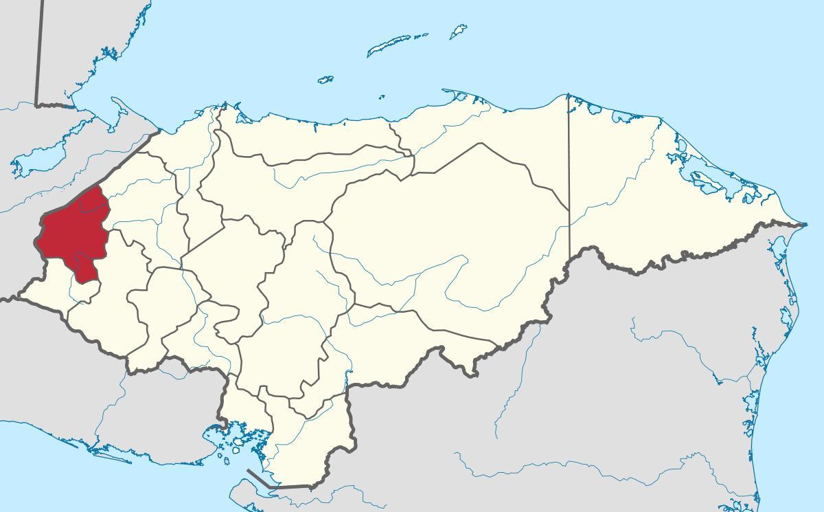 mapa de copan Honduras