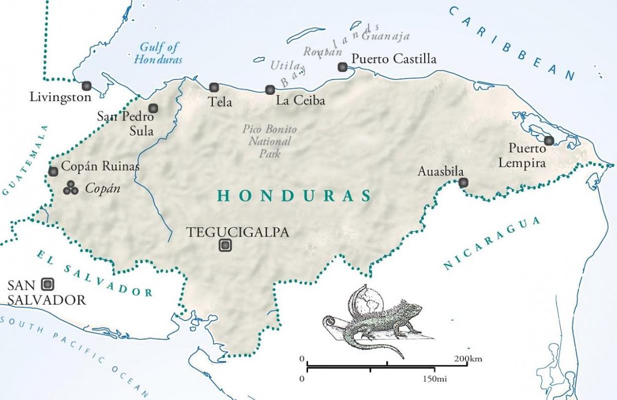 mapa de la ceiba Honduras