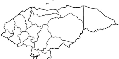 Mapa de branco mapa de Honduras