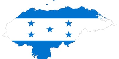 Mapa de Honduras bandeira
