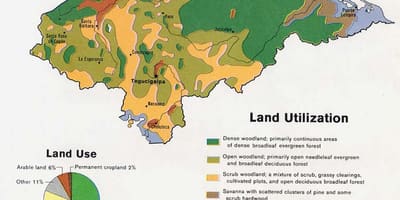 Mapa de Honduras montañas