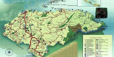 Mapa de Honduras xeografía