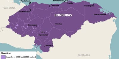 Mapa de Honduras zika
